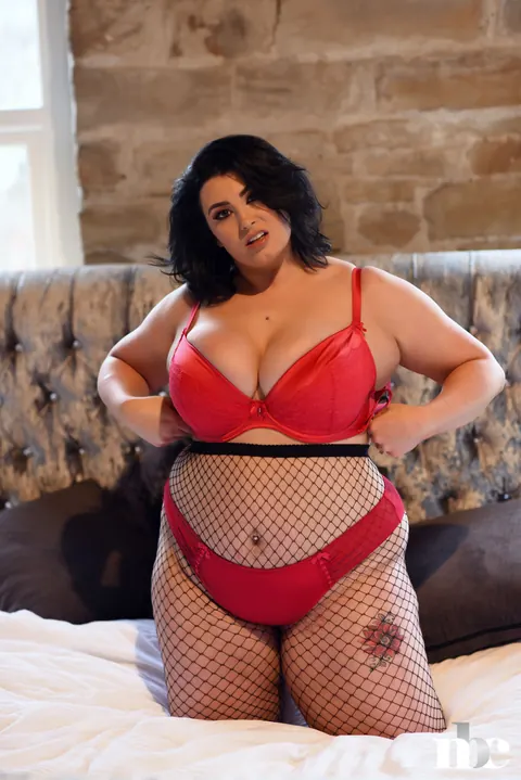 BBW Flaunts Her Big Tits in Lingerie, Stockings and a Bikini – photo 12 of 21