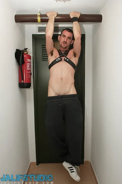 Tall Man Strokes His Cock in a Solo Gallery – photo 4 of 21