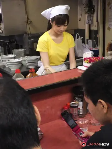 Petite Japanese Brunette Takes Group Creampies