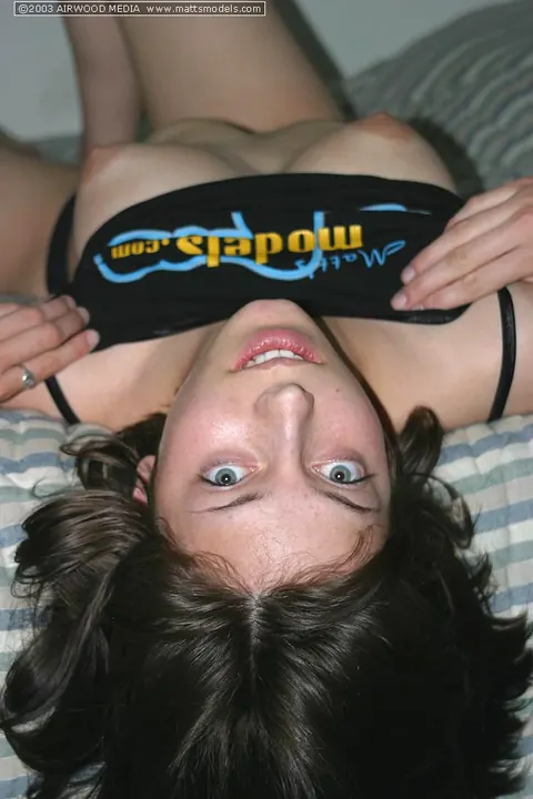 Brunette Amateur in Panties Reveals Her Firm Breasts – photo 12 of 14