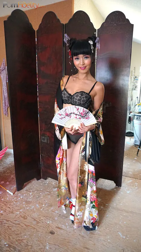 Marica Hase: Japanese MILF in Lingerie and Socks Strips and Teases the Camera – photo 13 of 17