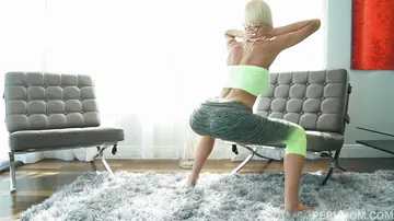 Busty Blonde MILF Sucks Cock and Gets Fucked from Behind
