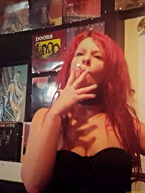 Lady Scarlet: Italian Redhead MILF Strips Nude and Fingers Her Pussy – photo 9 of 16