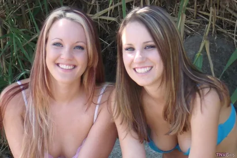 Two Women Kiss in Panties Outdoors in Lesbian Embrace – photo 17 of 21
