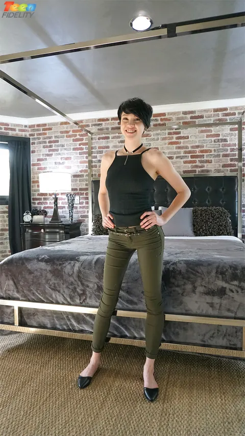 Cadey Mercury: Short-Haired Brunette Sucks Cock and Gets Pounded – photo 1 of 16