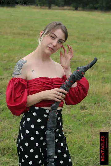 Woman Undresses Outside and Stands Naked in the Open Air