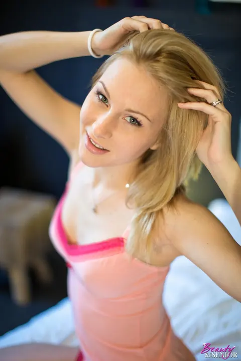 Alice Marshall: Blonde Sucks and Fucks Her Older Partner – photo 1 of 17