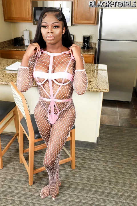 Trans Woman Strips and Poses Nude in the Kitchen – photo 4 of 16
