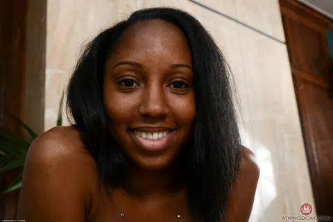 Brie Dawn: Busty Ebony Brunette Lifts Her Skirt and Spreads Wide – photo 16 of 16