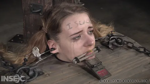 Jessica Kay: Redhead in Bondage Takes a Facial in Close-Up – photo 6 of 15