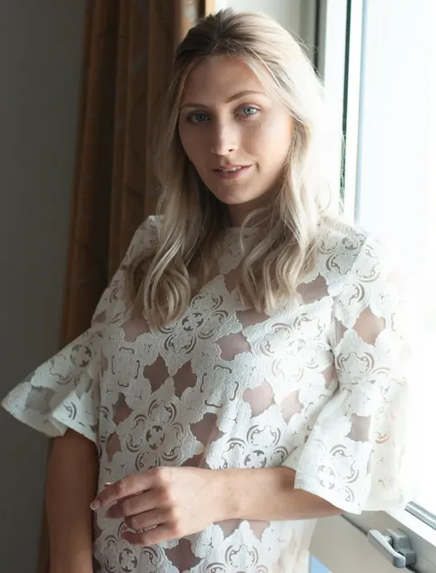 Blonde Woman in Panties Poses and Shows Her Body – photo 4 of 20