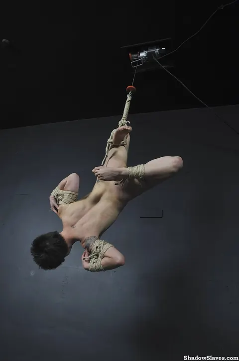 Mei Mara: Thick Asian Brunette Hangs Bound in Rope Suspension – photo 14 of 16