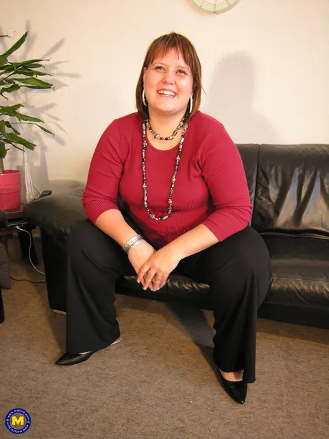 Mature European BBW Strips and Uses a Dildo – photo 1 of 20
