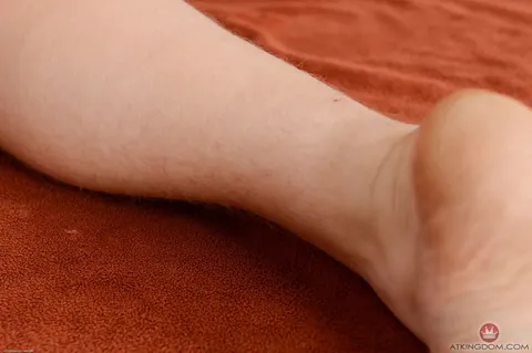 Apricot Pitts: Petite Blonde with Hairy Pussy Spreads Her Ass in Shorts – photo 12 of 21