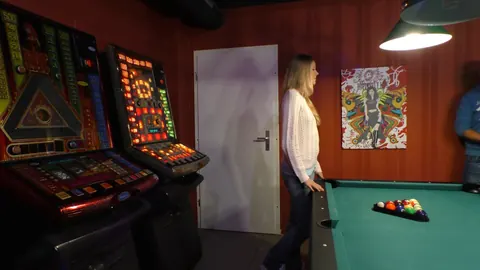 German Woman Gets Fucked on a Pool Table After a Blowjob – photo 2 of 17