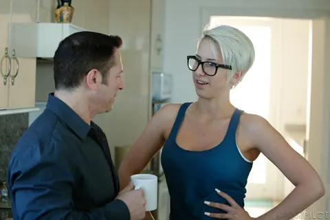 Dylan Phoenix: Short-Haired Blonde in Glasses Enjoys Lesbian Fingering and Pussy Licking – photo 2 of 16