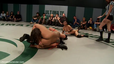 Ariel X: Busty Asian and Small-Titted Latina Lesbian Wrestle and Lick Outdoors – photo 17 of 21