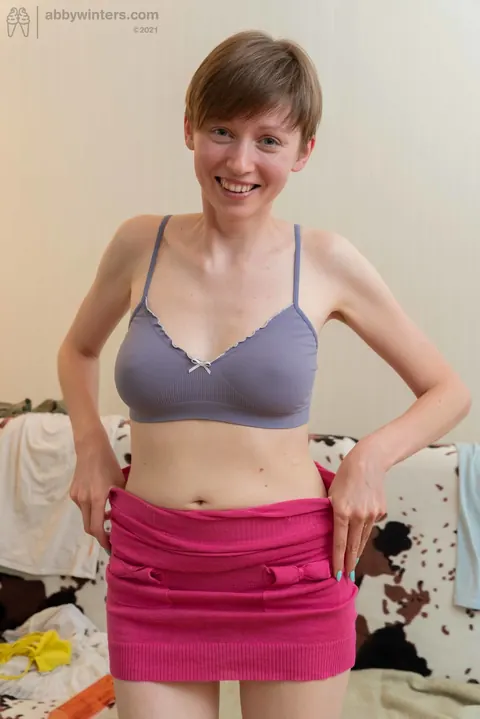 Lilu Rose: Slim Pale Australian Brunette Poses and Spreads Her Legs While Clothed – photo 3 of 20
