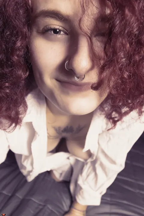 Curly Redhead with Big Tits Spreads Her Pussy – photo 4 of 16