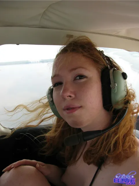Nicki Blue: Pale Redhead PAWG Strips Naked in a Helicopter – photo 9 of 20