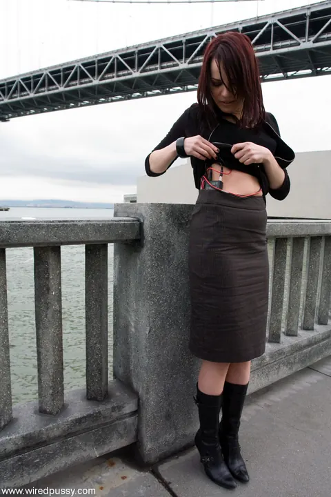 Dana DeArmond: Busty Brunette in Boots and Skirt Dominated in Outdoor BDSM – photo 18 of 20