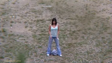 Roxyn: Brunette MILF Strips Outdoors in Bondage and Spreads Her Legs – photo 1 of 17