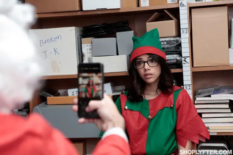 Elle Voneva: Petite Asian Brunette in Glasses Fucks Santa for Christmas – photo 2 of 21