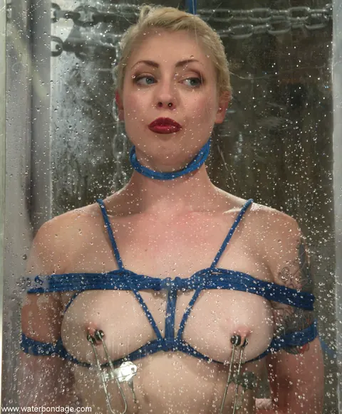 Lorelei Lee: Blonde with Natural Tits Bound and Spread in Bondage – photo 7 of 21