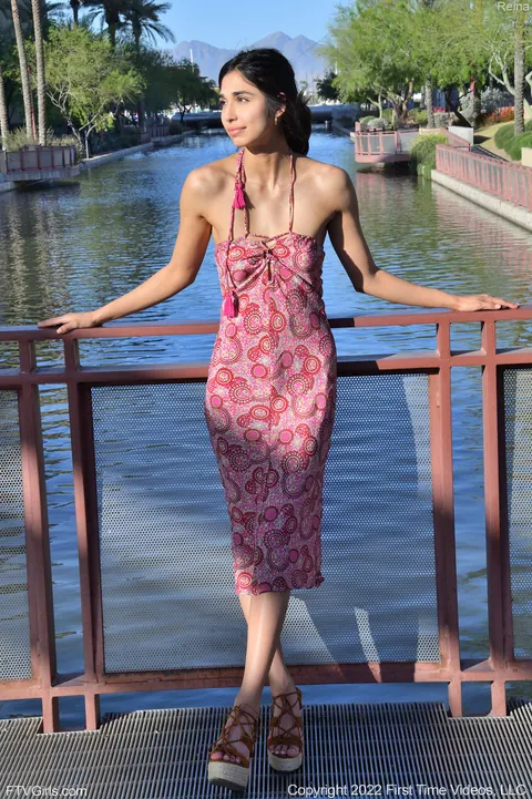 Reina Rae: Brunette Asian Babe Strips Out of Her Dress in Public – photo 8 of 20