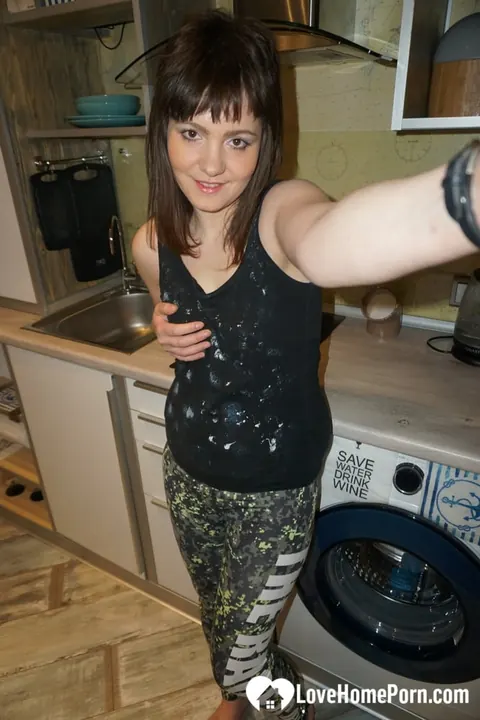 Brunette PAWG in Stockings Poses for Selfies – photo 4 of 20