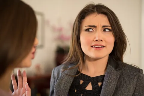 Adria Rae: Petite Brunette Lesbians Lick and Finger Each Other – photo 17 of 21