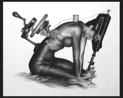 Woman Strips Nude and Poses Among Paintings – photo 8 of 18