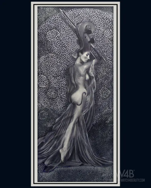 Woman Strips Nude and Poses Among Paintings – photo 13 of 18