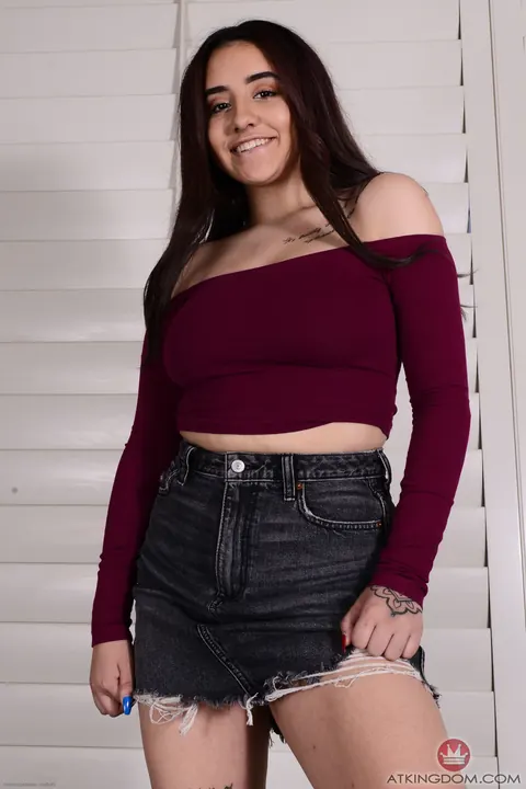 Sofia Moon: Busty Latina Brunette with a Tattoo Poses Nude – photo 1 of 21