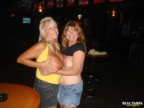 Double Dee: Busty Blonde MILF in Panties Has a Threesome Outdoors – photo 12 of 20