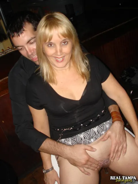 Double Dee: Busty Blonde MILF in Panties Has a Threesome Outdoors – photo 19 of 20