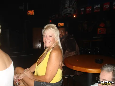 Double Dee: Busty Blonde MILF in Panties Has a Threesome Outdoors – photo 4 of 20