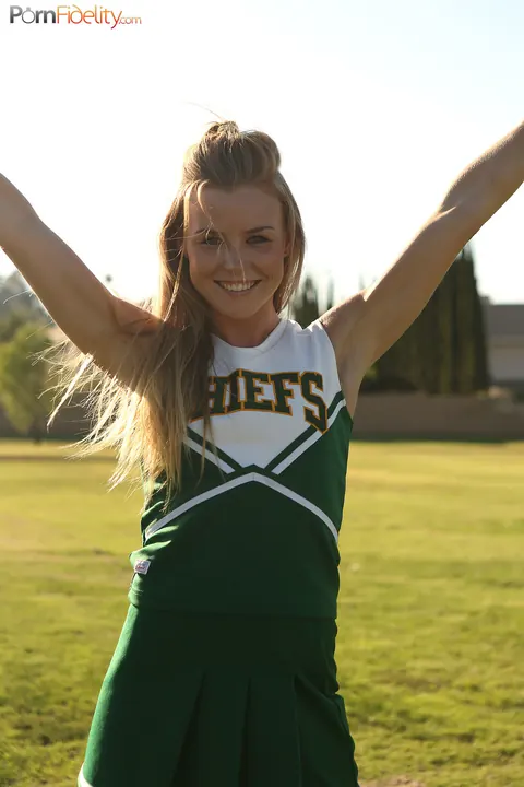 Nicole Clitman: Petite Tattooed Blonde in Glasses and Uniform Has Group Sex Outdoors – photo 2 of 17