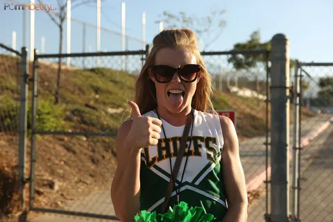 Nicole Clitman: Petite Tattooed Blonde in Glasses and Uniform Has Group Sex Outdoors – photo 17 of 17