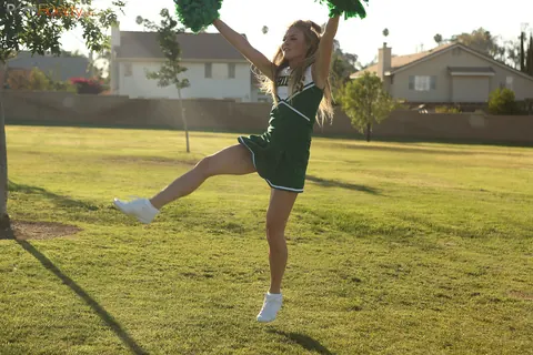 Nicole Clitman: Petite Tattooed Blonde in Glasses and Uniform Has Group Sex Outdoors – photo 13 of 17