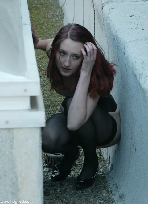 Kendra James: Redhead MILF in Handcuffs Spreads Her Legs Outdoors – photo 17 of 19
