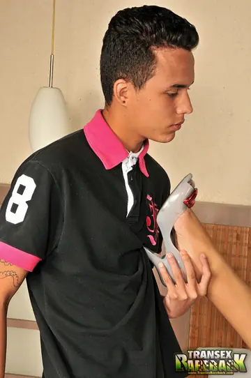 Busty Latina Trans Woman Sucks Cock and Takes Anal Cum in Ass