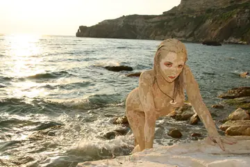 Alexandra Kroha – Petite Pale Blonde Poses Nude Outdoors