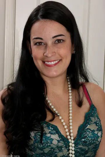Brunette MILF in a Dress Shows Her Big Natural Tits and Hairy Pussy