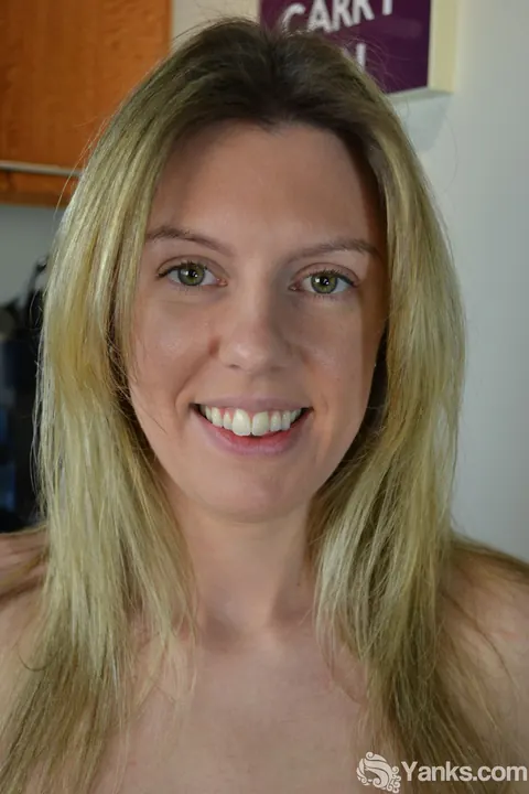 Thick Blonde Pulls Panties Aside to Finger Her Hairy Pussy Standing – photo 15 of 15