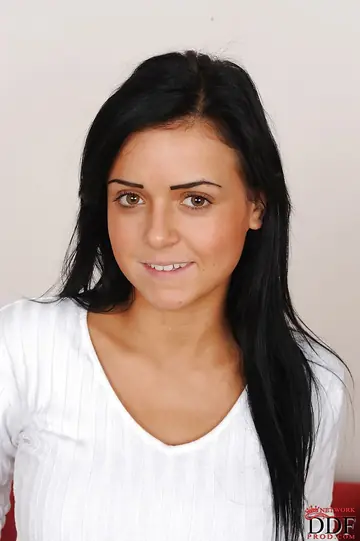 Laetitia – Thick Brunette with Big Tits Strips Naked and Spreads Wide