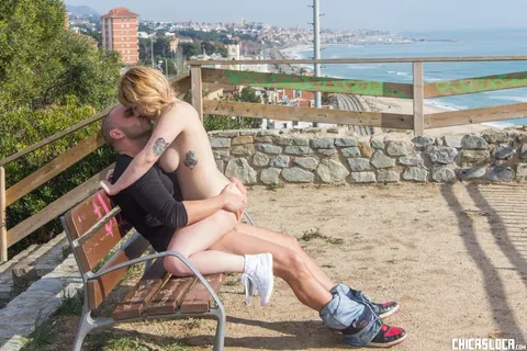 Lucie Fernandez: Busty Blonde Latina Gives a Blowjob and Rides Outdoors – photo 12 of 18