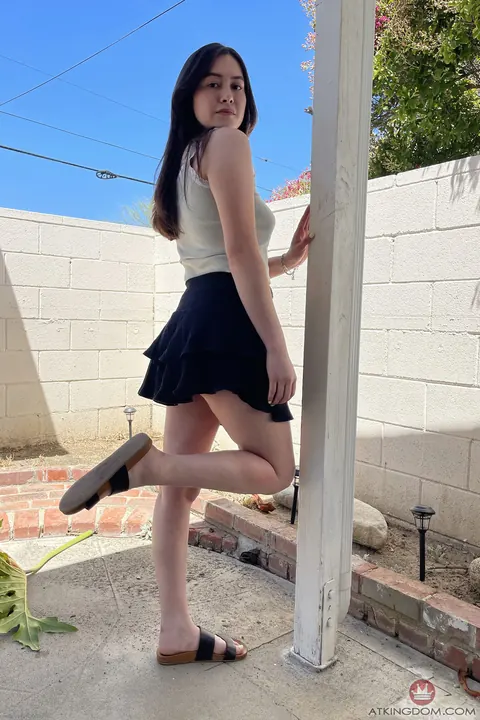 Petite Brunette Undresses to Show Her Big Ass – photo 2 of 20