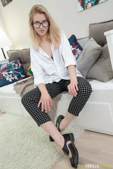 Petite Russian Blonde Takes Anal Doggy Style and Cum on Her Feet