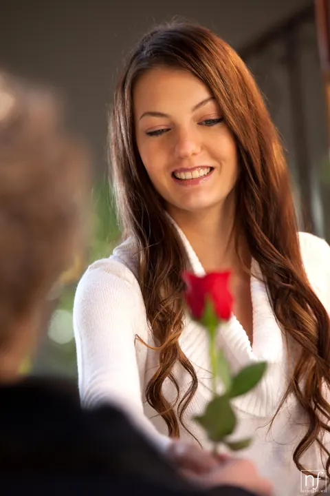 Alexis Venton: Redhead in a Skirt and Boots Poses with a Red Rose – photo 15 of 16